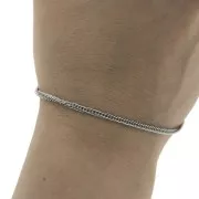 Cadena malla Gourmette 2.65 mm de Acero inoxidable  316L x1m