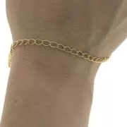 Cadena malla Rombo 3.5 mm de Acero inoxidable Dorado 316L x50cm