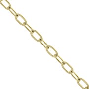 Cadena malla Forçat rectangular 2.6 mm de Acero inoxidable  Dorado 316L x50cm|raw }}