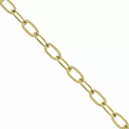 Cadena malla Forçat rectangular 2.6 mm de Acero inoxidable Dorado 316L x50cm