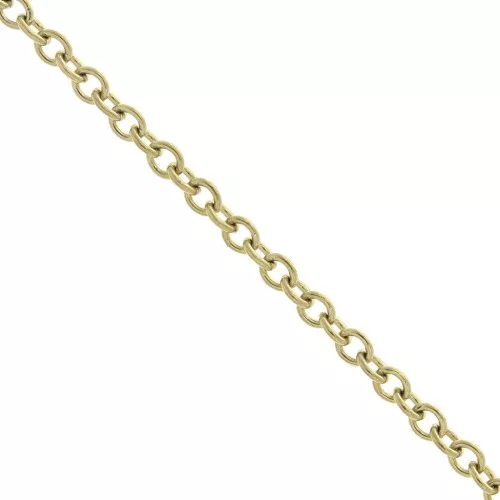 Cadena malla Forçat 2 mm de Acero inoxidable  Dorado 316L x50cm