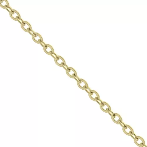 Cadena Forçat 2mm Espejo - Acero inoxidable 316L dorado x50cm