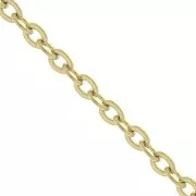 Cadena Forçat 2mm Espejo - Acero inoxidable 316L dorado x50cm