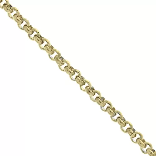Jaseron 2.3 mm Acero Inoxidable 316L Cadena de Oro x50cm