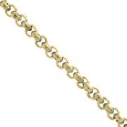 Cadena malla Jaseron 3 mm de Acero inoxidable  Dorado 316L x50cm|raw }}
