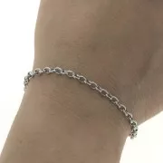 Jaseron cadena de malla ovalada 3,5 mm - acero inoxidable 316L x1m