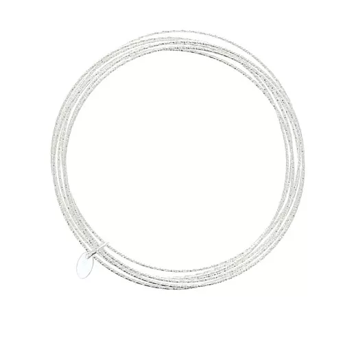 Pulsera Semainier - 7 Anillos de Diamantes - 65 mm en Plata 925 x1