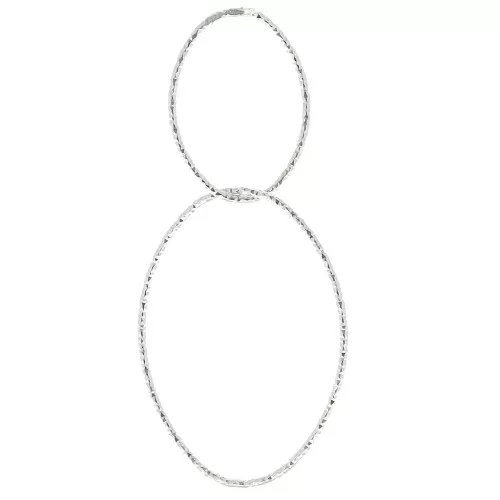 Colgante ovalado diamantado 53 mm De Plata 925 x1