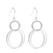 Colgante ovalado diamantado 38 mm - De Plata 925 x1