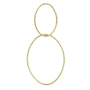Colgante ovalado diamantado De Plata 925 53 mm Dorado al oro fino x1