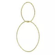 Colgante ovalado diamantado De Plata 925 53 mm Dorado al oro fino x1