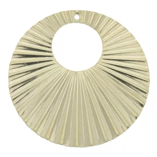 Colgante aros de pendientes calado efecto arrugado 34 mm de Gold filled x1