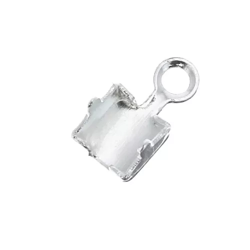Terminal para cadena strass 3 mm - Chapado en plata finax1