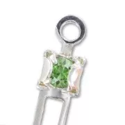 Terminal para cadena strass 3 mm - Chapado en plata finax1