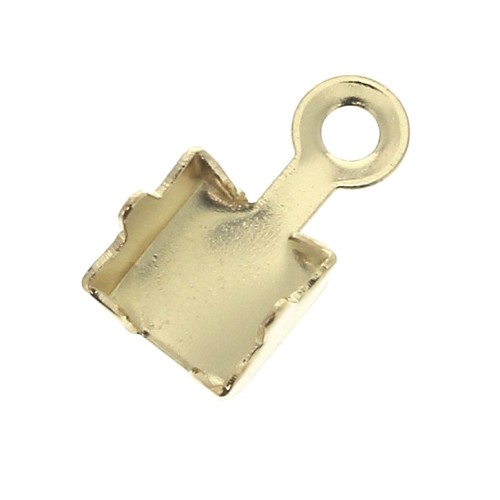 Terminal para cadena strass 4 mm - Dorado al oro fino x1