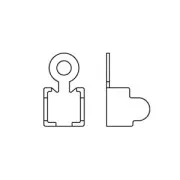 Terminal para cadena strass 4 mm - Dorado al oro fino x1