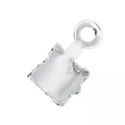 Terminal para cadena strass 4 mm - Chapado en plata finax1