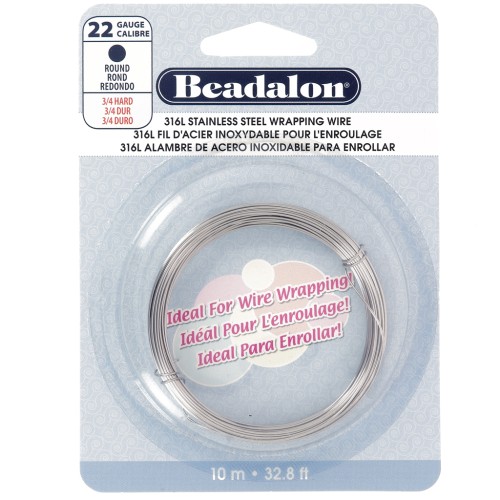 Alambre redondo de 0,64 mm - Acero inoxidable 316L x10m