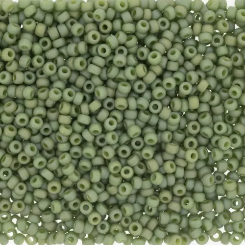 Rocalla Miyuki 11/0 4698 - Opaque Glazed Pistachio Mat AB x8g