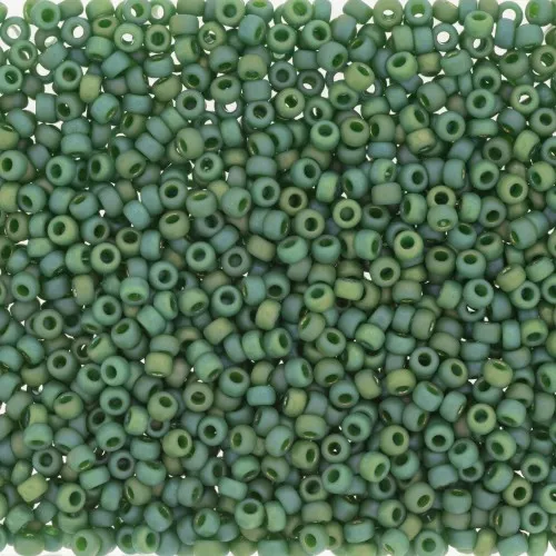 Rocalla Miyuki 11/0 4699 - Opaque Glazed Turtle Green Mat AB x8g