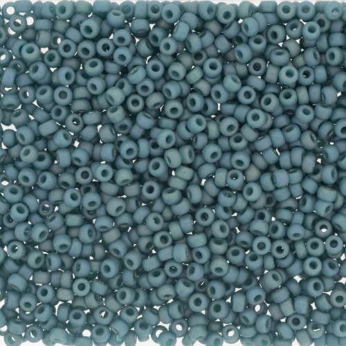Rocalla Miyuki 11/0 4702 - Opaque Glazed Peacock Mat AB x8g