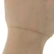 Cadena malla Forçat 1.45 mm de Acero inoxidable  Dorado 316L x50cm