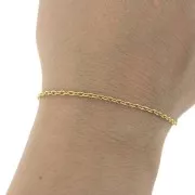 Cadena malla Forçat 2 mm de Acero inoxidable  Dorado 316L x50cm