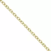 Cadena malla Forçat 1.6 mm de Acero inoxidable  Dorado 316L x50cm