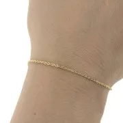 Cadena malla Forçat 1.6 mm de Acero inoxidable  Dorado 316L x50cm