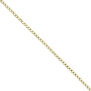 Cadena malla Forçat plana 1.3 mm de Acero inoxidable Dorado 316L x50cm