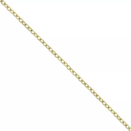 Cadena malla Forçat plana 1.3 mm de Acero inoxidable Dorado 316L x50cm