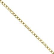 Cadena malla Forçat plana 1.3 mm de Acero inoxidable Dorado 316L x50cm