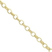 Cadena malla Jaseron 3.6 mm de Acero inoxidable  Dorado 316L x50cm|raw }}