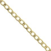 Cadena malla Pulsera 3.7 mm de Acero inoxidable  Dorado 316L x50cm|raw }}