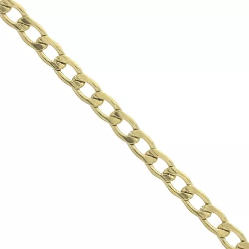 Cadena malla Pulsera 3.7 mm de Acero inoxidable  Dorado 316L x50cm