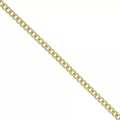 Cadena malla Pulsera 2.15 mm de Acero inoxidable Dorado 316L x50cm