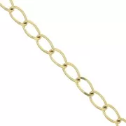 Cadena malla Rombo 2.45 mm de Acero inoxidable Dorado 316L x50cm