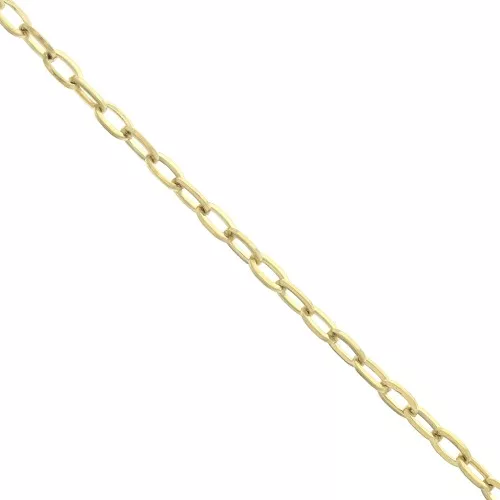 Cadena malla Forçat rectangular 2.1 mm de Acero inoxidable Dorado 316L x50cm