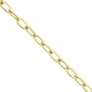 Cadena malla Forçat rectangular 2.1 mm de Acero inoxidable  Dorado 316L x50cm