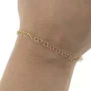 Cadena malla Forçat 4 mm de Acero inoxidable  Dorado 316L x50cm