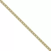 Cadena malla doble Pulsera 2 mm de Acero inoxidable Dorado 316L x50cm