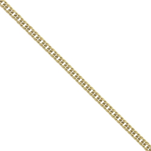 Cadena malla doble Pulsera 2 mm de Acero inoxidable Dorado 316L x50cm