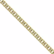 Cadena malla doble Pulsera 2 mm de Acero inoxidable Dorado 316L x50cm