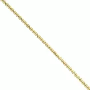 Cadena malla Anglaise plana 0.9 mm de Acero inoxidable  Dorado 316L x50cm