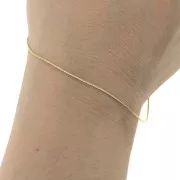 Cadena malla Anglaise plana 0.9 mm de Acero inoxidable  Dorado 316L x50cm