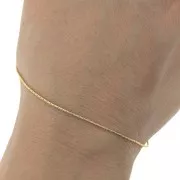 Cadena malla Paloma 0.85 mm de Acero inoxidable  Dorado 316L x50cm