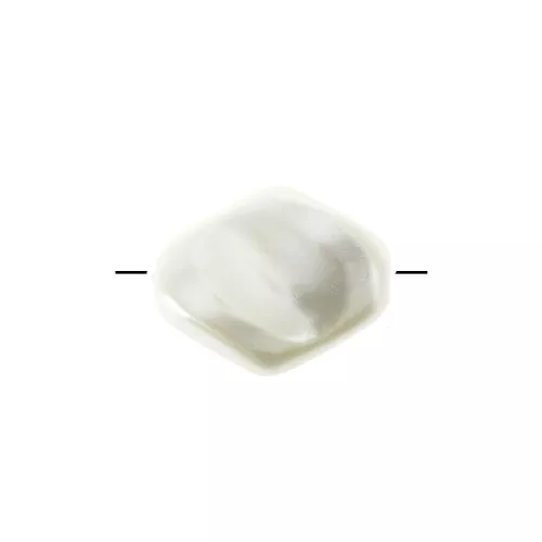 Cuenta irregular imitación nácar 8 mm 9x7 mm - Blanco x10