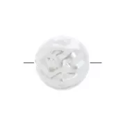 Cuenta irregular imitación nácar 18 mm - Blanco x4