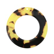 Colgante acetato de celulosa - Imitación De Concha De Tortuga Marrón - Negro x1|raw }}