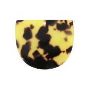 Colgante media luna acetato de celulosa 29x34 mm Marrón - Negro x1|raw }}